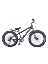 Гірський велосипед Hammer JUPITER FATBIKE чорно-червоний колеса 24''