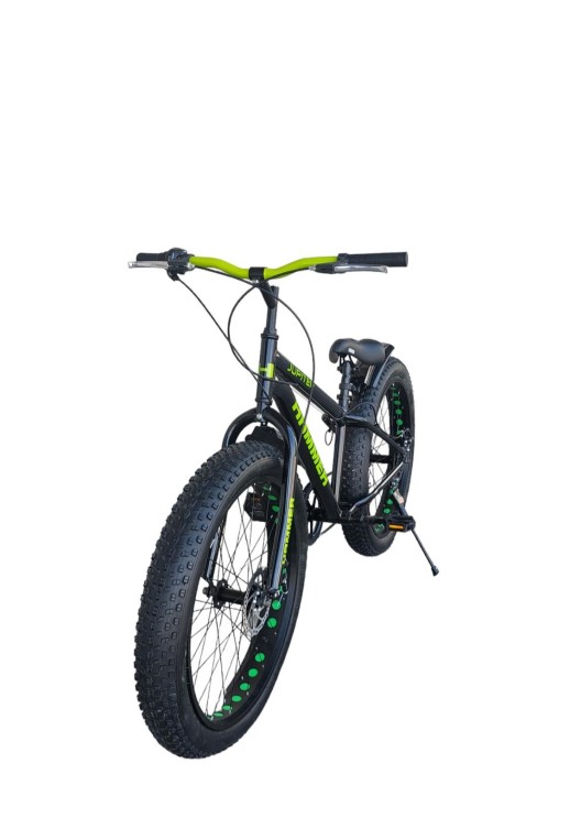 Гірський велосипед Hammer JUPITER FATBIKE чорно-зелений колеса 24''