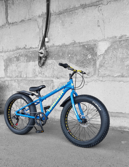 Гірський велосипед Hammer JUPITER FATBIKE синій колеса 24''