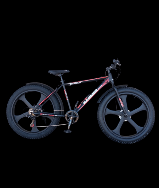 Гірський велосипед S800-MAX-1 M.R. HAMMER EXTRIME чорно-червоний колеса 26''х4.0 алюмінієва рама 19''