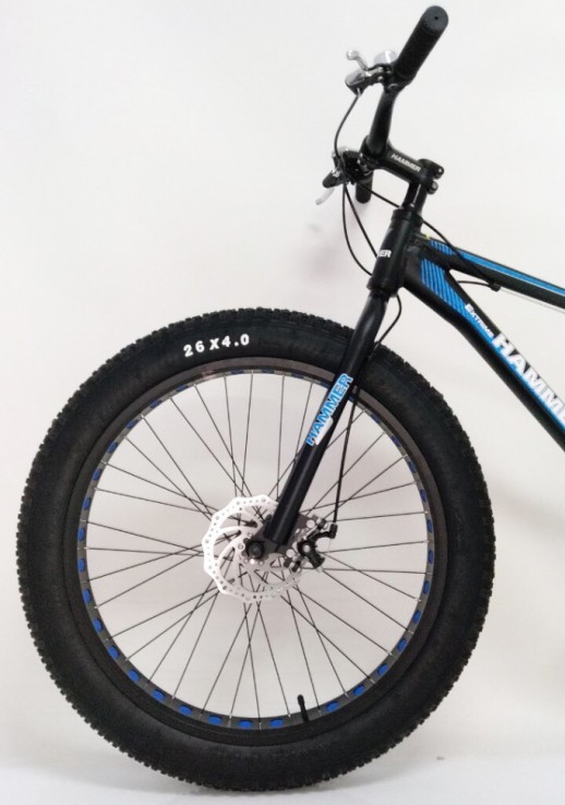 Гірський велосипед S800 HAMMER EXTRIME чорно-синій колеса 26’’х4,0 алюмінієва рама 17’’ 