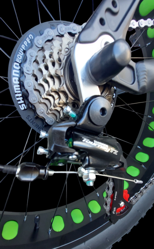 Гірський велосипед S800 HAMMER EXTRIME чорно-зелений колеса 24’’х4,0 алюмінієва рама 15’’