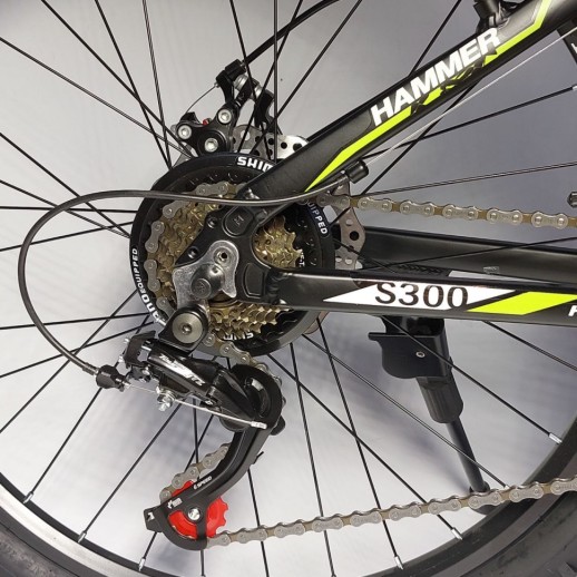 Гірський велосипед S300 BLAST-NEW чорно-зелений колеса 29'' рама 18''