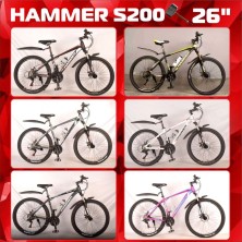 Гірський велосипед Hammer NEW S200 чорно-червоний колеса 26'' рама 17'' промпідшипник