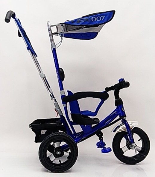 Велосипед дитячий триколісний Lex-007 (12/10 AIR wheels) Blue синій