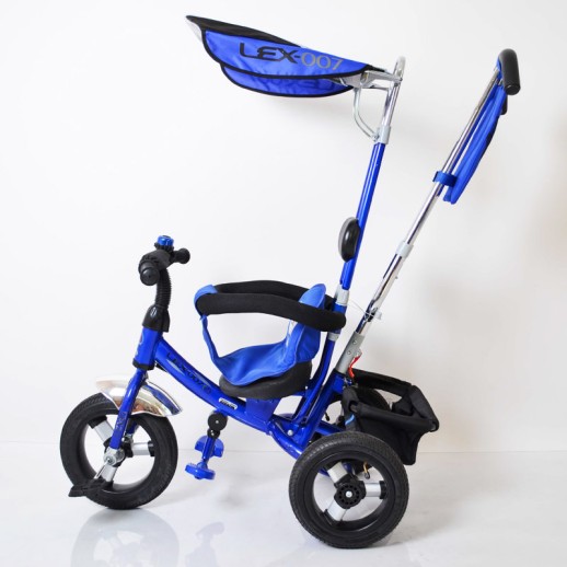 Велосипед дитячий триколісний Lex-007 (12/10 AIR wheels) Blue синій