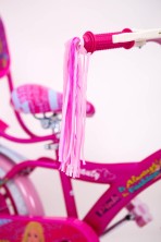Розовый Велосипед для девочки от 7 лет "BARBIE-18" Барби с Багажником для кукол и страховочными колесами