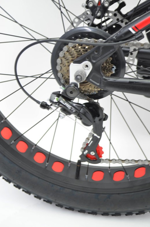 Гірський велосипед S800 HAMMER EXTRIME чорно-червоний колеса 26’’х4,0 алюмінієва рама 17’’