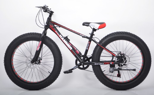 Велосипед "S800 HAMMER EXTRIME" Колёса 24’’х4,0. Алюминиевая рама 15’’ Чёрно-красный