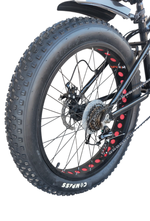 Гірський велосипед Hammer JUPITER FATBIKE чорно-червоний колеса 26''
