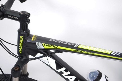 Гірський велосипед S200 HAMMER чорно-зелений колеса 29’’х2,25 рама 19’’
