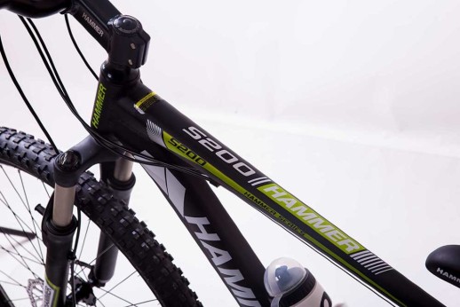 Гірський велосипед S200 HAMMER чорно-зелений колеса 29’’х2,25 рама 19’’