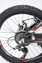 Гірський велосипед S200 HAMMER чорно-червоний колеса 20''х2,25, рама 12''