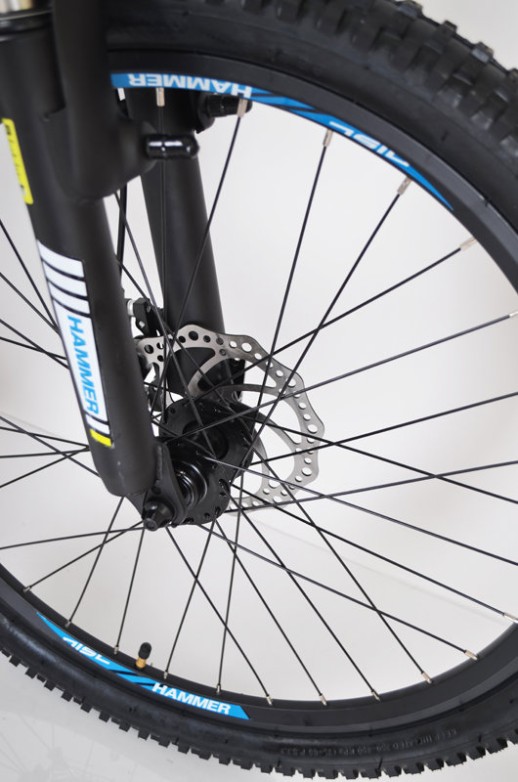 Гірський велосипед S200 HAMMER чорно-синій колеса 24’’х2,25 рама 14’’